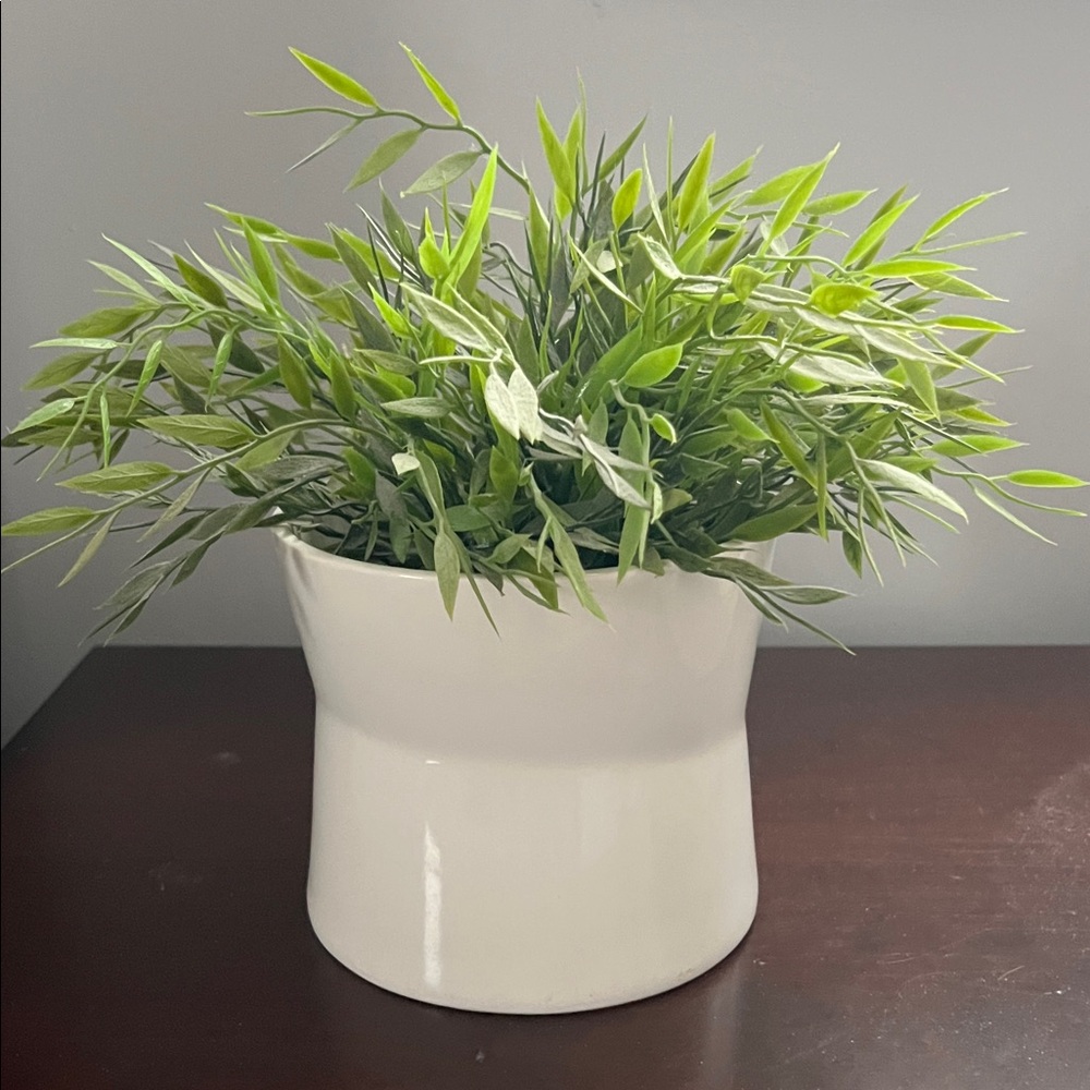 IKEA Green Faux Plant in White Pot